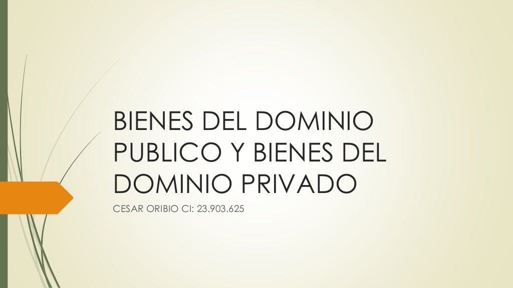Bienes del dominio publico y bienes del dominio privado Bienes del dominio publico y bienes del dominio privado