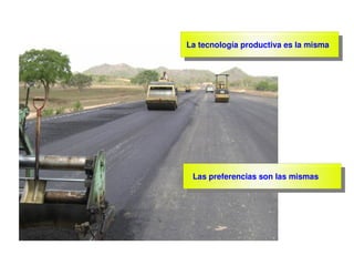 La tecnología productiva es la misma Las preferencias son las mismas 