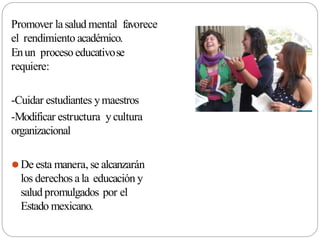 Bienestar de profesores y estudiantes en el ambiente educativo. Dr Salazar.pptx