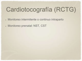 R Ctg Bienestar fetal | PPTX