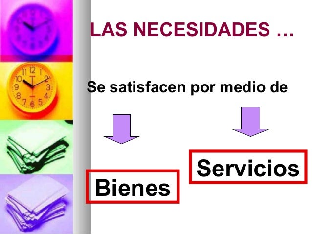 Bienes y servicios que satisfacen necesidades