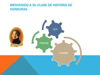 BIENVENIDO A SU CLASE DE HISTORIA DE
HONDURAS




                          LEA




                 PIENSE


                                CAMBIE
 