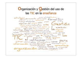 organización y gestión del uso de
las TIC en la enseñanza

 