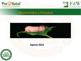 Imágenes acorde el título
Agosto 2015
Bienvenidos a Prenatal
 