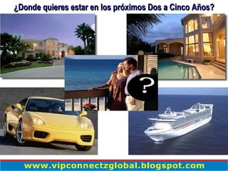 ¿Donde quieres estar en los próximos Dos a Cinco Años? 