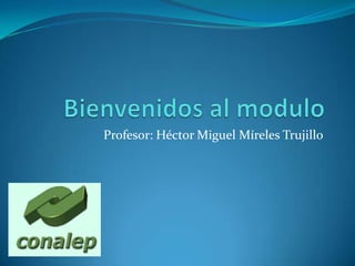 Bienvenidos al modulo Profesor: Héctor Miguel Míreles Trujillo 