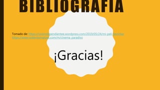 BIBLIOGRAFÍA
Tomado de: https://cineindependientee.wordpress.com/2019/05/24/mi-peli-favorita/
https://www.rottentomatoes.com/m/cinema_paradiso
¡Gracias!
 