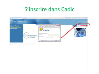 S’inscrire dans Cadic
