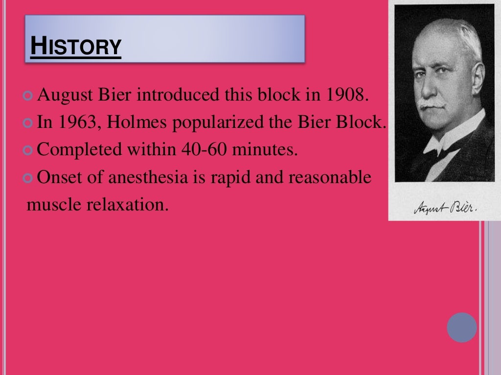Bier block (intravenous regional anesthesia)