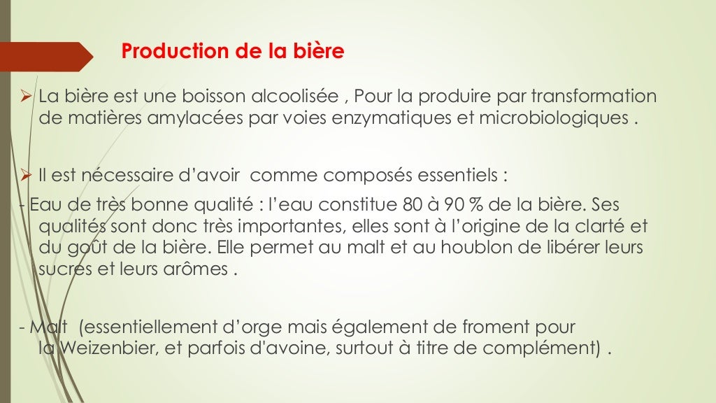 utilisation des enzyme dans l’industrie de la bière