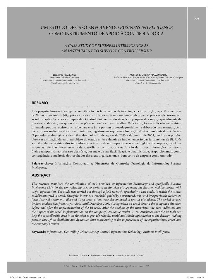 Monografia de estudo de caso