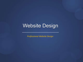 Website Design
 Professional Website Design
 