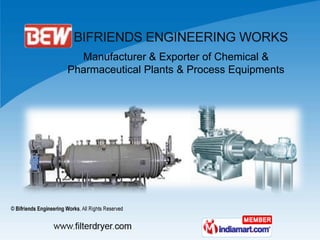 Manufacturer & Exporter of Chemical & Pharmaceutical Plants & Process Equipments 