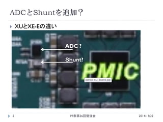 ADCとShuntを追加？ 
XUとXE-Eの違い 
Ｓｈｕｎｔ? 
ADC ? 
5 
2014/11/22 
PF部第36回勉強会  