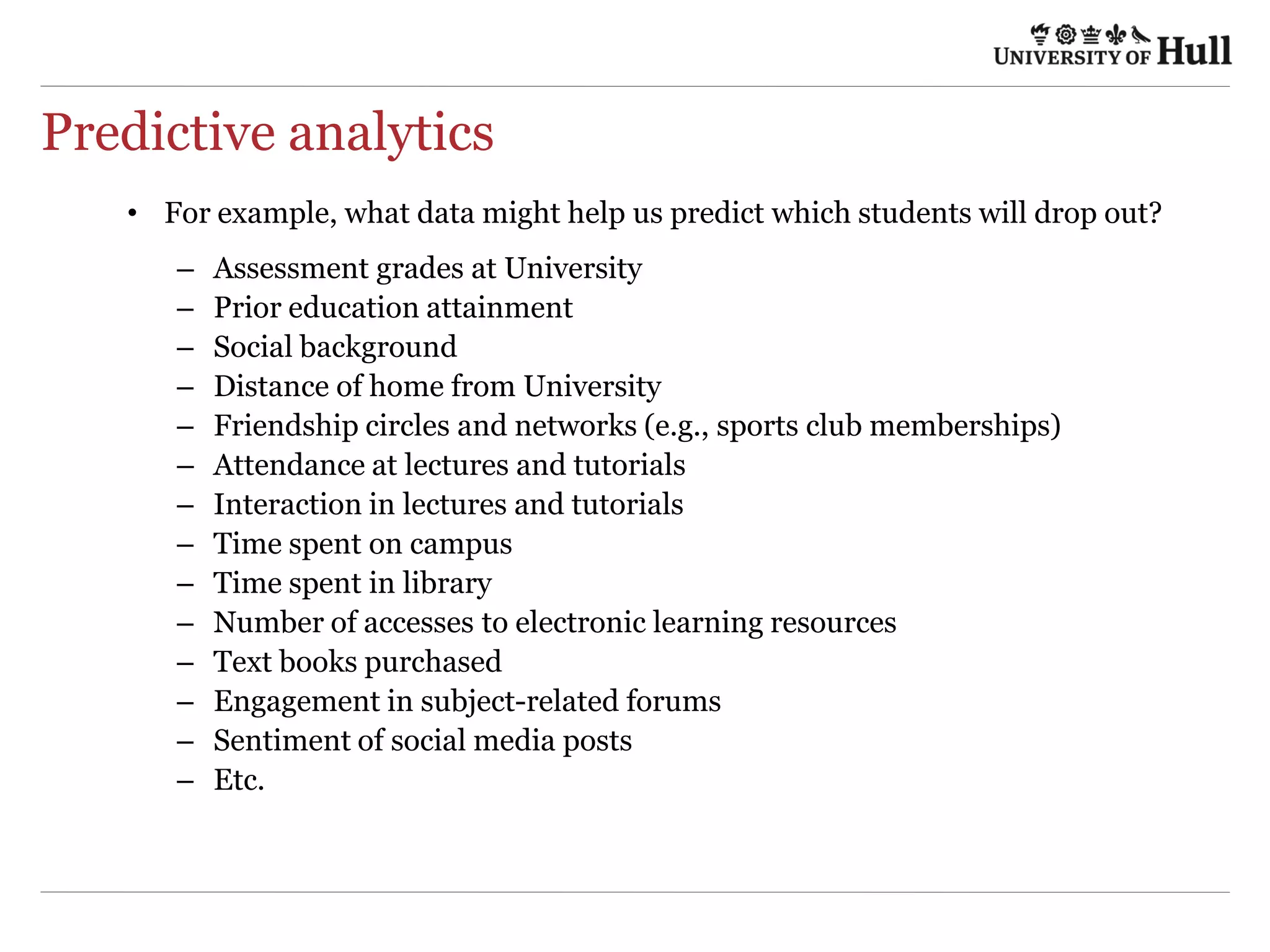 Better decisions - predictive analytics
•  A predictive model that calculates strawberry
purchases based on:
–  Weather forecast
–  Store temperature
–  Freezer sensor data
–  Remaining stock per shelf life
–  Sales transaction point of sale feeds
–  Web searches, social mentions
h9p://www.slideshare.net/datasciencelondon/big-­‐data-­‐sorry-­‐data-­‐science-­‐what-­‐does-­‐a-­‐data-­‐scien4st-­‐do	
  
 