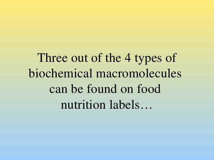 4 types of macromolecules