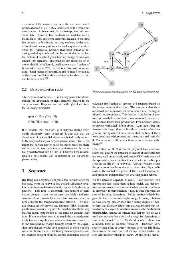 Big bang nucleosynthesis