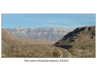 The road to Boquillas Canyon, B.B.N.P. 