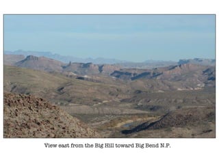 View east from the Big Hill toward Big Bend N.P.  
