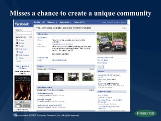 Misses a chance to create a unique community 