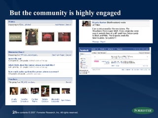 But the community is highly engaged 