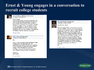 Ernst & Young engages in a conversation to recruit college students 