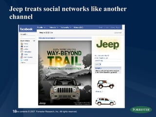 Jeep treats social networks like another channel 