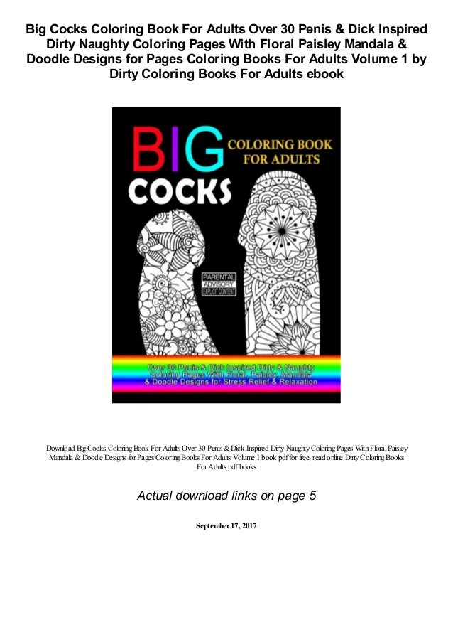 Download Big Cocks Coloring Book For Adults Over 30 Penis Dick Inspired Dir