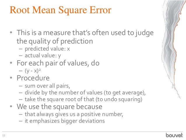  root mean square error this