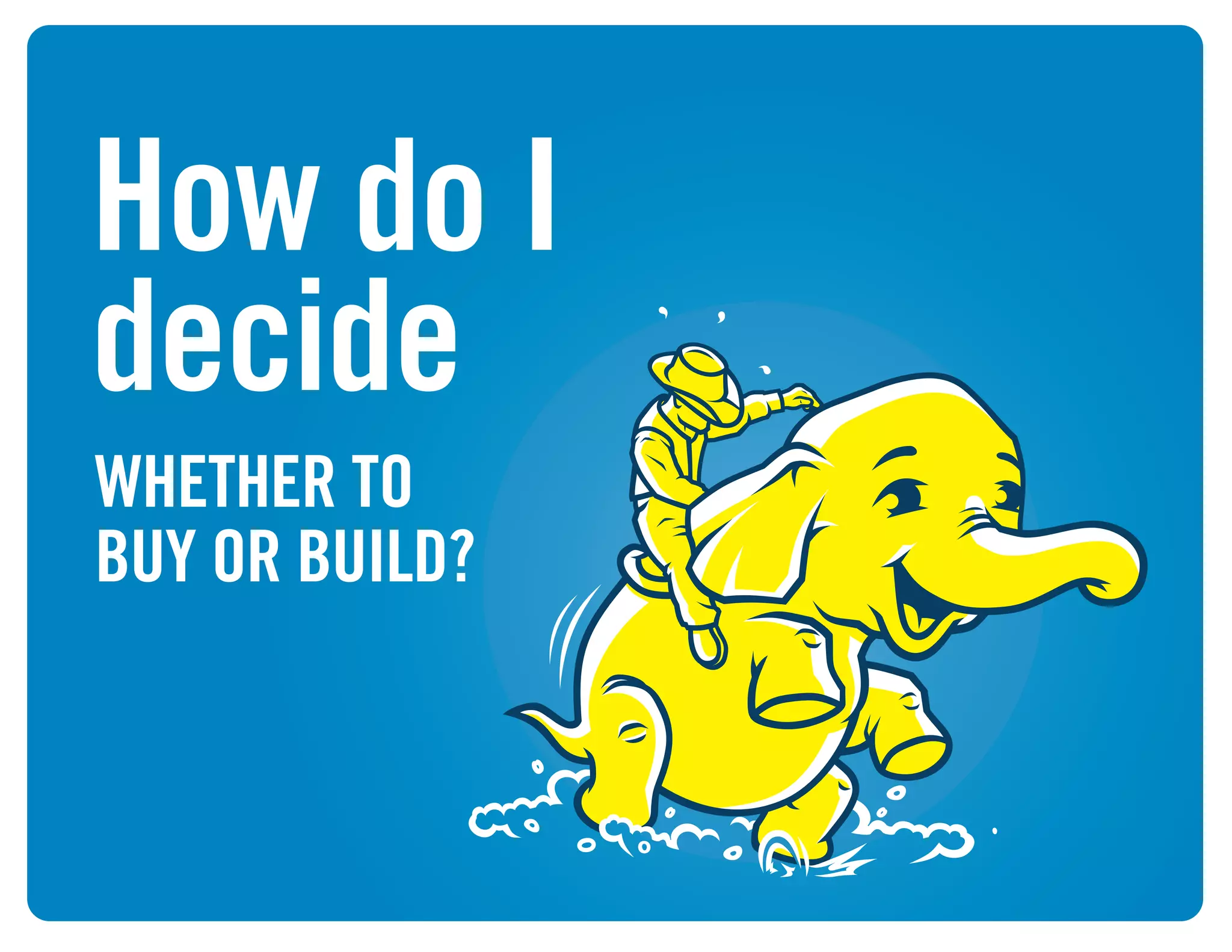 16
WHETHER TO
BUY OR BUILD?
How do I
decide
 