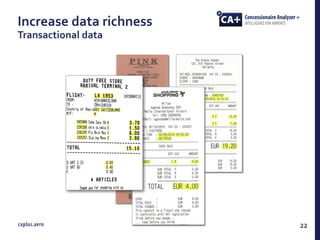 Increase data richness
Transactional data
22
 