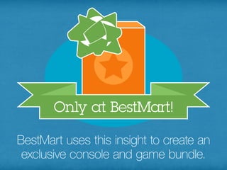 BestMart uses this insight to create an
 exclusive console and game bundle.
 