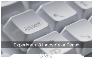 Experiment & Innovate or Perish
 