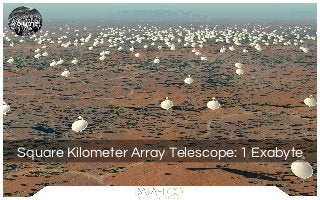 Square Kilometer Array Telescope: 1 Exabyte
 