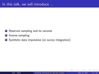 Some sampling techniques for big data analysis | PDF