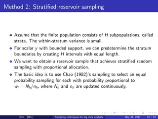Some sampling techniques for big data analysis | PDF