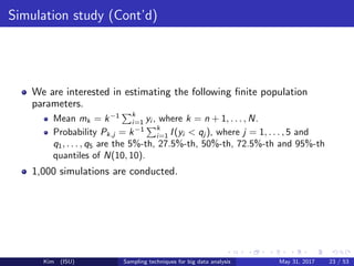 Some sampling techniques for big data analysis | PDF