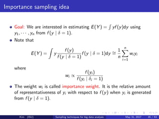 Some sampling techniques for big data analysis | PDF