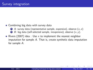 Some sampling techniques for big data analysis | PDF