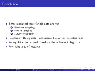 Some sampling techniques for big data analysis | PDF