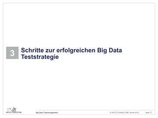 © OPITZ CONSULTING GmbH 2015 Seite 16Big Data Testmanagement
Frameworkkomplexität im Vorfelde verringern
...
 