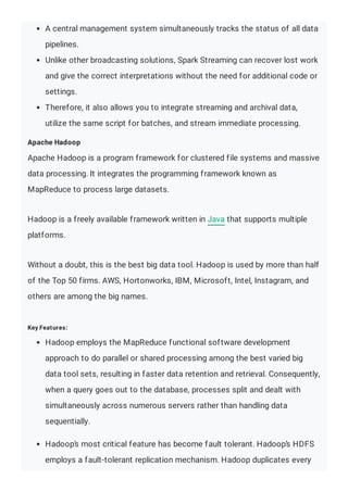Big Data Tools: A Deep Dive into Essential Tools | PDF