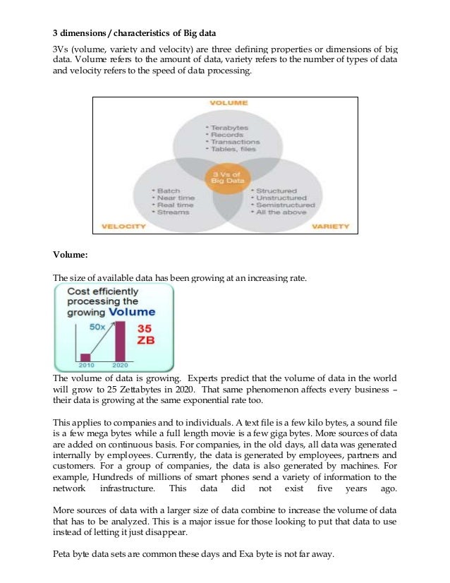 Big data lecture notes