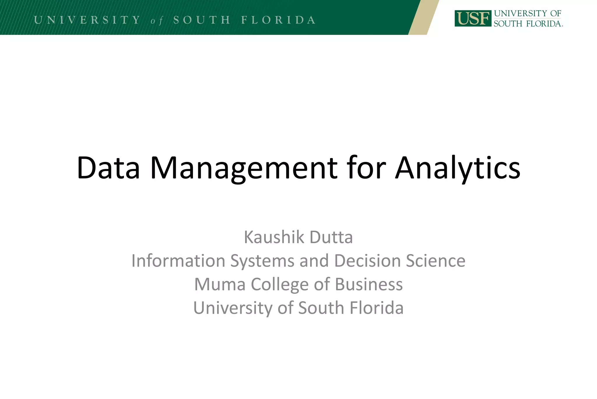 Big data Intro by Kaushik Dutta PPT