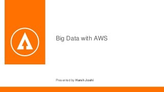 1
@2015 Attune World Wide All Rights Reserved
Big Data with AWS
Presented by Harsh Joshi
 