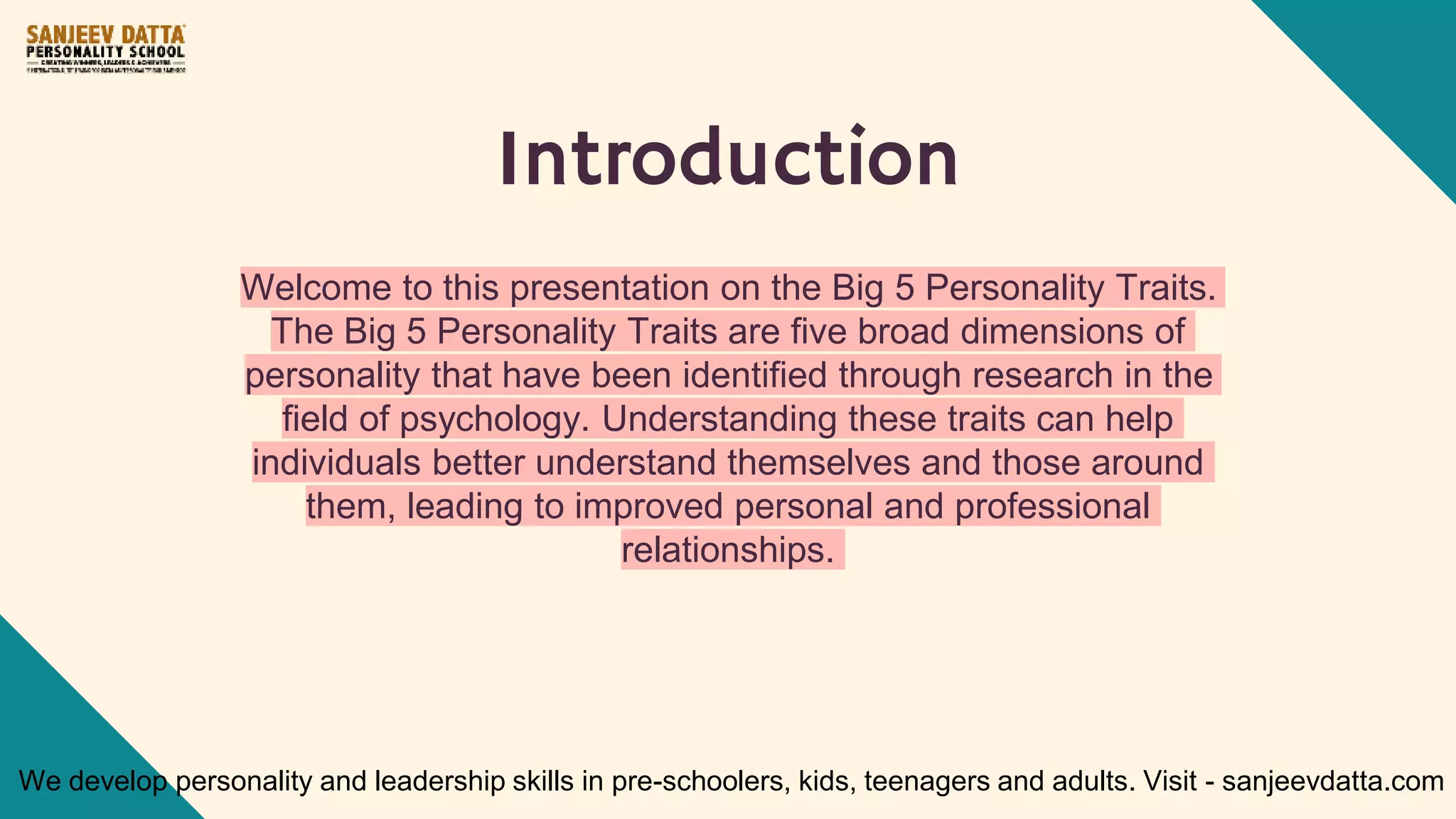 The Big Five Personality Traits | PPT