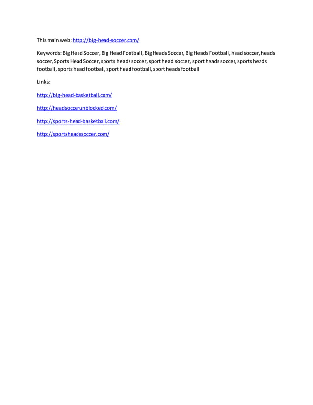 Big head soccer pdf