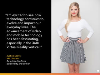 “I’m excited to see how
technology continues to
evolve and impact our
everyday lives. The
advancement of video
and mobile ...