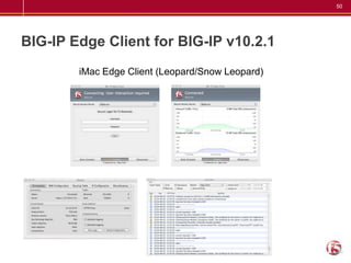 50




BIG-IP Edge Client for BIG-IP v10.2.1
        iMac Edge Client (Leopard/Snow Leopard)
 
