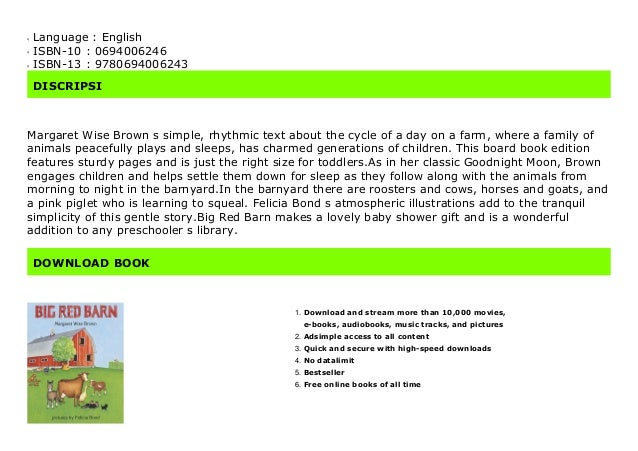 Epub Big Red Barn Board Book Full Pages By Margaret Wise Brown